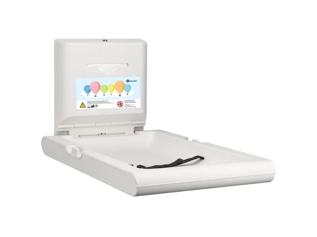 Stanowisko do przewijania niemowląt i małych dzieci, pionowe, rozkładane, mocowane do ściany